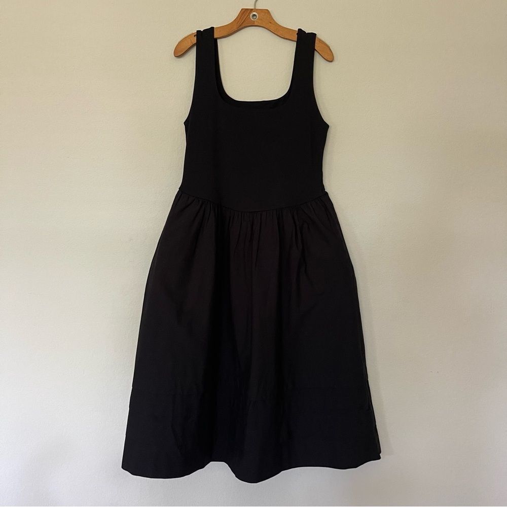 J Crew NWT Drop Waist Mixy Dress Size Large Petite in Black - Picture 9 of 14
